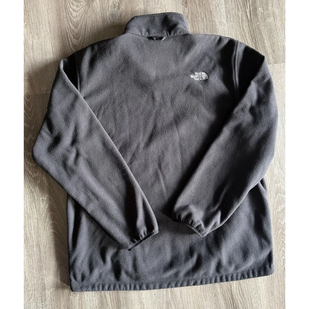 The North Face Mens XL Tall Fleece Jacket Gray Full Zip Outdoor Hiking TNF
